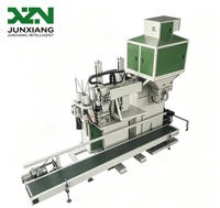 Machine de remplissage et de scellage automatique pour sacs de 20-50 kg (grains, aliments, produits chimiques, granulés) avec contrôle PLC et écran tactile, en carbone