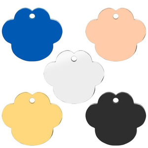 Gegraveerde hondenpenning met gepersonaliseerde logo-kleur, naam, ID, sublimatieprint, roestvrij staal, geluidsdempend, draagbaar, blanco botvormig, voor puppy's en honden - Product Image 4