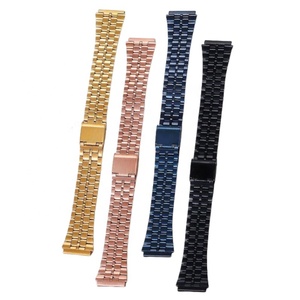 <span class=keywords><strong>Bracelet</strong></span> de montre de luxe en acier inoxydable bleu rose or 3 perles 5 perles 18mm pour <span class=keywords><strong>bracelet</strong></span> de montre <span class=keywords><strong>Casio</strong></span> - Product Image 2