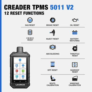 LAUNCH 5011 V2 TPMS诊断工具 X431 Creader 美国欧盟仓库轮胎压力编程扫描工具 315/433MHz - Product Image 2