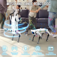 Intelligenter KI-Haustierroboter-Hund mit Aktionssprachprogrammierung, Tanzfunktion, Sprachsteuerung und Fernbedienung – Bionischer Roboterhund als Spielzeug