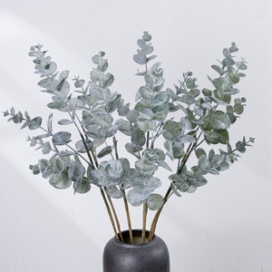 Plante artificielle CallaFloral en eucalyptus floqué, tige unique, verdure pour la décoration intérieure et les arrangements de mariage - Product Image 1