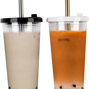 Vaso de Plástico de 24 oz con Tapa y Pajita Reutilizable, Libre de BPA, a Prueba de Fugas, Transparente, para Bebidas Frías, Ecológico, Seguro para Alimentos, con Logotipo Personalizado - Product Image 4