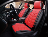 Coussin de siège en cuir, ensemble complet pour Rav 4 Golf Mondeo CC, design sportif 3D universel, housses de siège de voiture