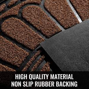 Semicircular <b>Door</b> Mat 30x18 Inches Non Slip Rubber Indoor Entrance Mat Modern Style Durable Front <b>Door</b> Mat Handmade - Product Image 3