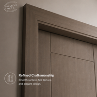 Porte en WPC stratifié PVC thermoformé, étanche, anti-déformation, à joint étanche, avec grain de bois personnalisé, pour usage résidentiel et ingénierie