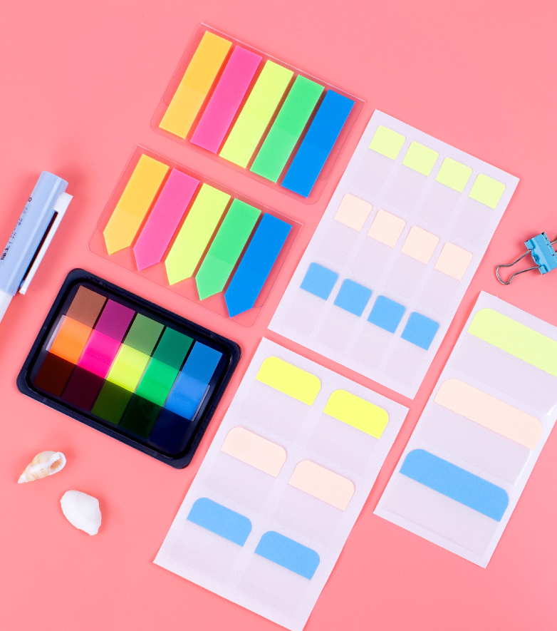 10 цветов Стикеры для записей различной формы Премиум-качества