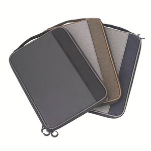 Pochette pour ordinateur portable en nylon imperméable avec doublure en velours uni, simple et élégante, 13/14/15 pouces, pochette en polyester avec fermeture éclair pour ordinateur portable - Product Image 1
