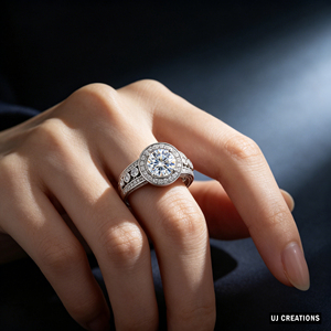 Anillo de Boda Personalizado de Oro Sólido S925/9K/14K/18K con Diamante Cultivado en Laboratorio de 1.00 Quilates, Calidad VVS-VS, Corte Brillante, Anillo de Rodio para Fiesta - Product Image 4