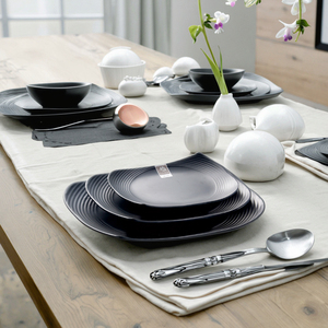 Plato de Plástico para Descongelar Vegetales, Estilo Japandi, Ecológico, 100% Melamina, Suministro de Fábrica China, para Decoración del Hogar y la Escuela - Product Image 4