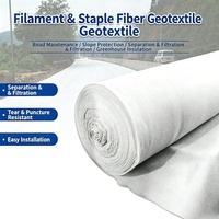 Tissu géotextile non tissé haute résistance pour routes, chemins de fer et aménagement paysager, résistant aux UV, fabricant