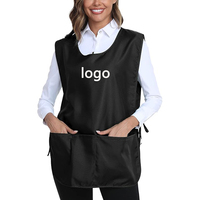 Tablier de cuisine personnalisé avec logo, tissu de travail pour restaurant, faible MOQ, respirant, pour jardinage, coupe, barbier, coiffeur, salon, cape