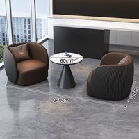 Canapé de négociation moderne haut de gamme pour bureau de vente, table de réception et chaise combinées, fauteuil de repos en éponge de luxe léger pour salon de beauté, une place