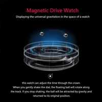 Montre à Quartz Magnétique DANIEL pour Homme, Étanche, Bracelet en Silicone Noir, Boîtier en Cuivre, Aiguilles à Perles