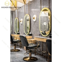Meuble de Présentation de Luxe Gris Doré Moderne Haut de Gamme pour Salon de Coiffure, Armoires de Station de Coiffure, Design de Salon