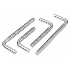 M12 M14 Super Duplex Acero inoxidable SAF 2205 2507 A286 904L 1,4410 L & J tipo gancho base perno de anclaje con tuerca hexagonal DIN529 - Product Image 5