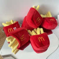Porte-clés en peluche mignon de frites de dessin animé, style fast-food, pour machine à griffes, décoration de sac, vente en gros