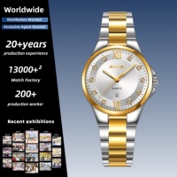 Jam Tangan Quartz Logo Kustom OEM Untuk Wanita Dial Minimalis Tali Baja Tahan Karat Tahan Air 30M Grosir Pabrik Harga Murah