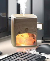 Lampe de sel de l'Himalaya 2022, grain de bois, sculptée à la main, sel naturel thérapeutique, lampes en cristal de roche, humidificateur à brume fraîche, hôtel, maison