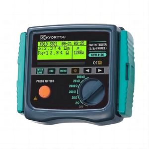Medidor de Resistencia de Tierra Kyoritsu KEW 4106 0.001-200 K con Memoria para 800 Datos, Baterías AA de 12V CC, Pantalla LCD de Matriz de Puntos - Product Image 3