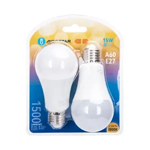 Bombilla LED A60 E27 15W (2 unidades) - Eficiencia energética, larga duración, luz brillante, ideal para iluminación general en - Product Image 2
