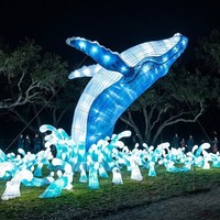 Decoración de Faroles para Parque de Atracciones de Animales, para Navidad, Uso en Interiores/Exteriores, Espectáculo de Luces para Parque Temático
