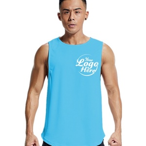 Camisetas sin mangas modernas para hombre, estilo holgado personalizado, chaleco urbano hip hop, color sólido, cómodo, transpirable, poliéster/algodón. - Product Image 2