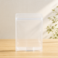 Pochette transparente personnalisée, résistante à l'usure, refermable, en plastique transparent, pour l'emballage de friandises pour animaux de compagnie