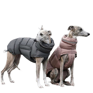 कुत्ते के कपड़े शरद ऋतु सर्दियों में गर्म पानी का सबूत ठोस दो पैर कपास-पंड कोट पालतू सामान - Product Image 2