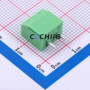 MX301-5.0-02P-GN01-Cu-Y-A Screw Terminal Block Through hole Component (THT),P=5mm Connector 1x2P 5mm Green Through Hole - Product Image 2
