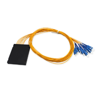Peralatan Fiber Optik FTTH 1X32 SC UPC PLC Splitter Tipe Fiber G657A1 Kotak Fiber Optik Tipe PLC Splitter