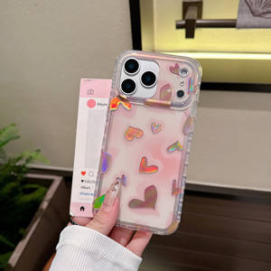 Coque pour iPhone 17 Pro Max, nouvelle coque de téléphone anti-chute à double couche avec cœur dégradé rose et or, protection intégrale - Product Image 5