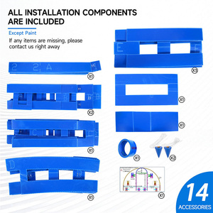 Kit di marcatura impermeabile materiale plastico riutilizzabile campo da basket Stencil Kit per calcestruzzo - Product Image 6