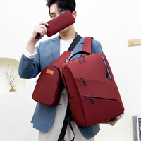 Sac à dos scolaire classique personnalisé avec logo, ensemble de 3 pièces : sac à dos, sacoche pour ordinateur portable et sac de poitrine