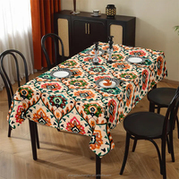 Nappe de table rectangulaire, nappe en polyester imperméable, nappes imprimées numériques 3D pour la décoration du dîner, de la cuisine et des fêtes