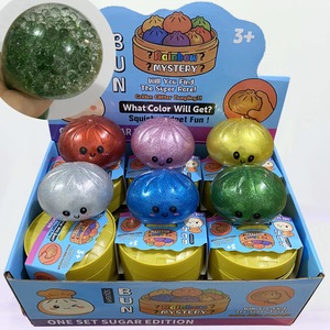 72pcs Cute Dumpling Balls Fidget Sensory Squeeze Dough Stress Relief Hand Toy Cube Pattern TPR Soft Adult Toys Back - Product Image 3