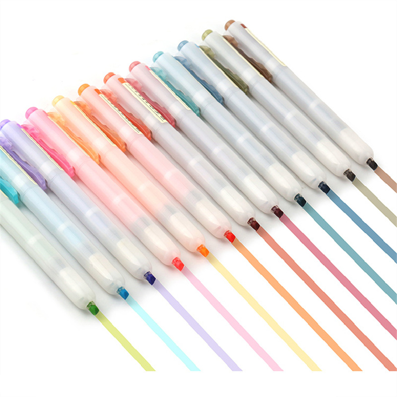 Marqueurs de couleur fluorescents avec note pour enfants, 5 pièces, marqueur pas cher, pliables et rechargeables, de haute qualité, faciles à porter, pour étudiants, collection