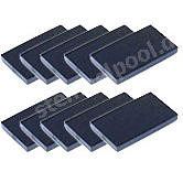 6/4916 Replacement Ink Pad 10-Pack Black Clear Stamp Office Use Made of Rubber and Plastic