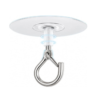 Support de suspension robuste pour plantes suspendues, crochet de plafond adhésif sans trace, ventouse en fer, crochet réglable pour œillet de rideau, moustiquaire