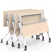 Ensemble de tables de conférence et de formation modulaires en bois, pliables, avec fonctions extensibles et réglables