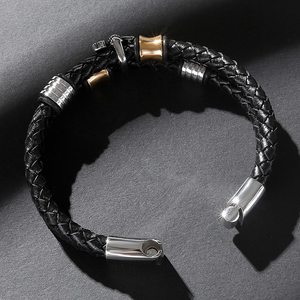 Vente en gros <span class=keywords><strong>de</strong></span> bracelets <span class=keywords><strong>de</strong></span> <span class=keywords><strong>marque</strong></span> <span class=keywords><strong>de</strong></span> <span class=keywords><strong>luxe</strong></span> pour hommes, bijoux avec breloque crâne et bracelets à boucle magnétique - Product Image 6
