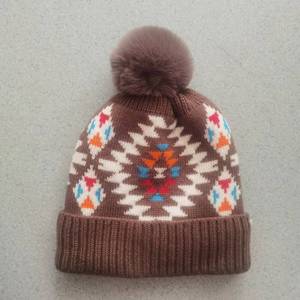 Gorro de Punto Elástico para <span class=keywords><strong>Mujer</strong></span>, Modelo WXL493, Diseño a Cuadros, Estampado de Leopardo, con Pompón, para Invierno y Otoño - Product Image 5