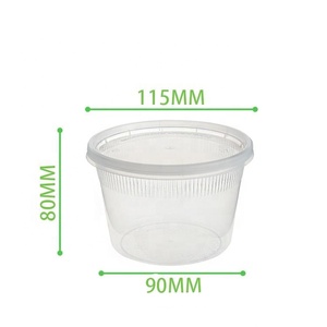 16オンス気密プラスチックデリ食品容器蓋スープ収納容器冷凍庫/食器洗い機/電子レンジ安全テイクアウト収納 - Product Image 2