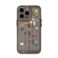 Coque transparente INS Artistic Flowers 2026 pour iPhone 18 Pro 17 16 15 11 12 13 14 Pro Max XS Max XR, en silicone TPU souple
