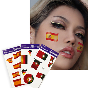 Tatuaje Temporal de Fútbol con Color Personalizado, Tatuaje Deportivo de la Bandera de Sudáfrica, Tatuaje Facial, Pegatinas Corporales Falsas, Pegatinas de <span class=keywords><strong>Tatuajes</strong></span> Deportivos - Product Image 1
