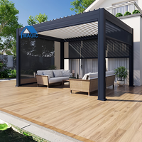Pergola bioclimatique moderne d'extérieur Magic Factory en aluminium à lames orientables 3x3 3x4 3x6 4x4 6x4 m