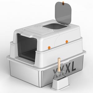 OEM Totalmente Spillproof 100L <span class=keywords><strong>Cat</strong></span> <span class=keywords><strong>Toilet</strong></span> 100L <span class=keywords><strong>PP</strong></span> Caixa Pá Bidirecional Desodorante Fechado Grande Capacidade 100L Box <span class=keywords><strong>Cat</strong></span> Litter Box - Product Image 1