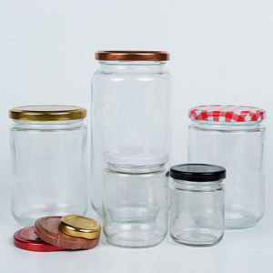 Étiquette personnalisée 50ml 100ml 200ml 500ml bocal de <span class=keywords><strong>confiture</strong></span> en verre avec couvercles métalliques profonds - Product Image 3