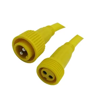 AOHUA Outdoor Lighting Power EU/US/UK Plug Female Connector M23 2Pin Molded 2.5/1.5/1.0mm2 Cable Waterproof Male Female Docking