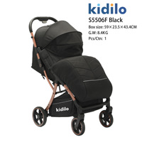 Poussette multifonctionnelle pour bébé avec panier de couchage à haute vue pour nouveau-né avec couvre-pieds pouvant s'asseoir ou s'allonger pour les enfants